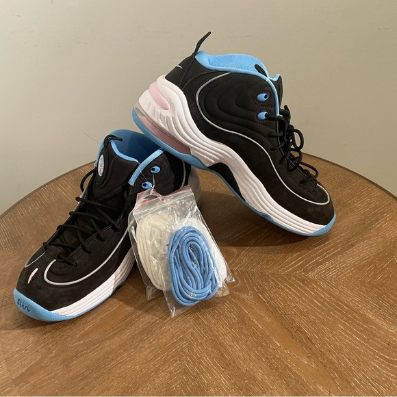 Nike Air Penny 2 Retro Social Status Panda Men's 9.5 Black Leather Sneaker - Picture 7 of 7